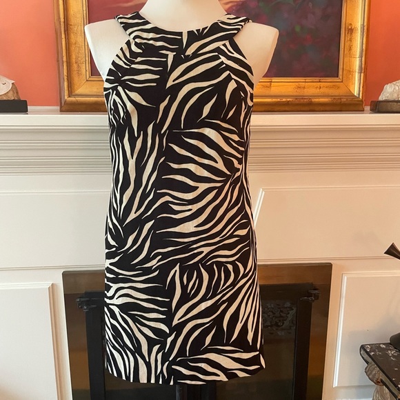 Milly size 6 zebra print sleeveless dress - Picture 9 of 11